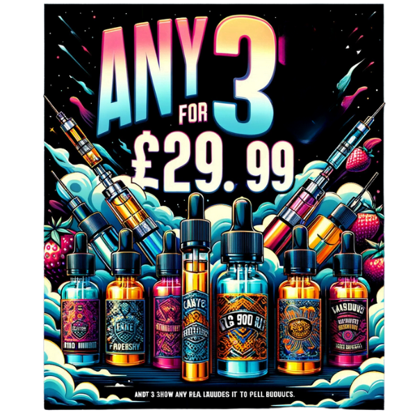 Ruthless 100ml Vape Liquid 3 Bottles – £29.99