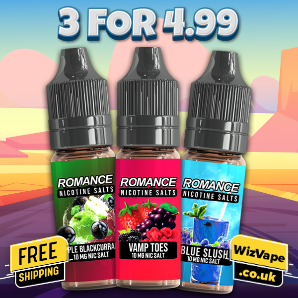 Romance Premium E Liquid Salts 3x 10ml – £4.99