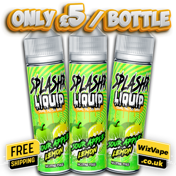 Splashr Sour Apple Lemon 50ml E Liquid Shortfill – £5.00