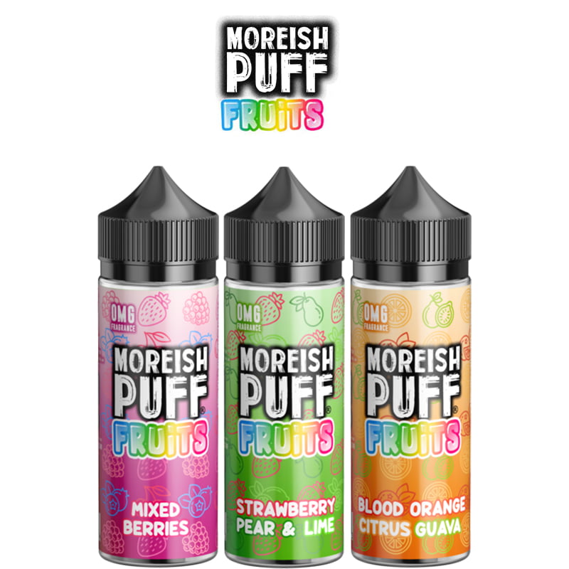 Moreish Puff Fruits 100ml E-Liquid Shortfill – £9.49