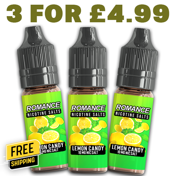 Lemon Candy 3x 10ml Nic Salt E Liquid – £4.99