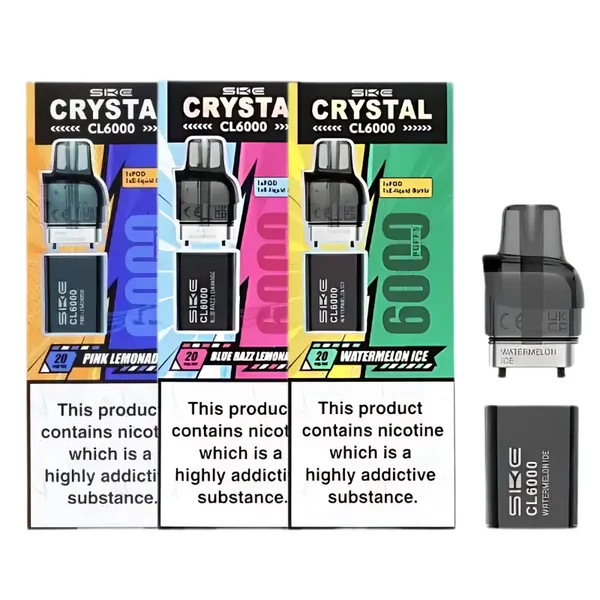 SKE Crystal CL6000 Pods – 3 Pack £16.00