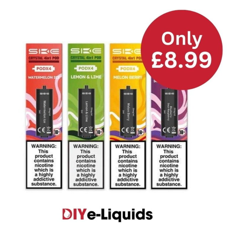 SKE 4IN1 Prefilled Replacement Pods 4-Pack – £8.99