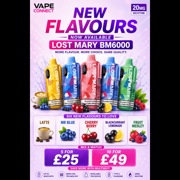 Lost Mary Bm6000 Refill Pods New Flavours – 5 For 25