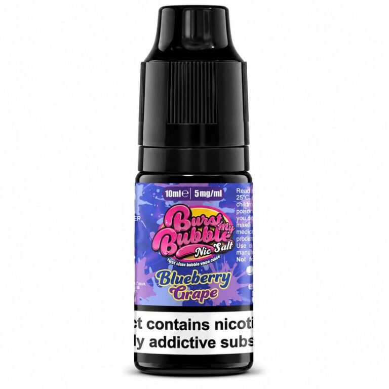 Burst My Bubble Blueberry Grape Nic Salt 10ml E-Liquid – £0.49