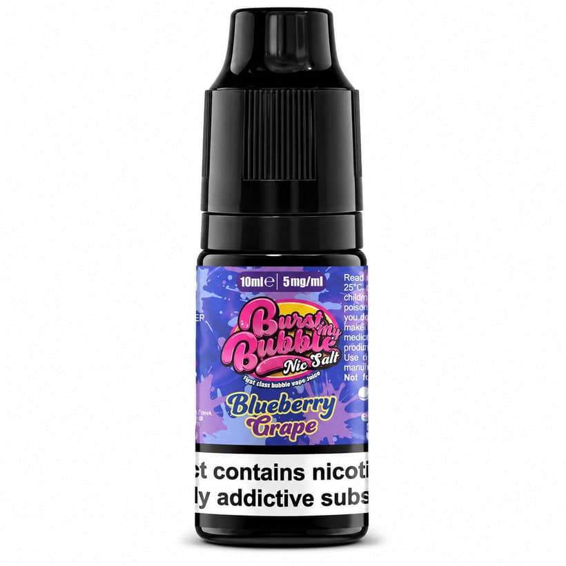 Burst My Bubble Blueberry Grape Nic Salt 10ml E-Liquid – £0.49