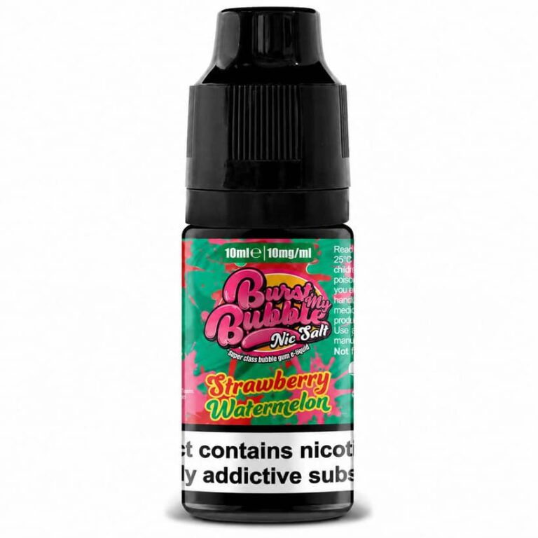 Burst My Bubble Strawberry Watermelon Nic Salt 10ml E-Liquid – £0.49