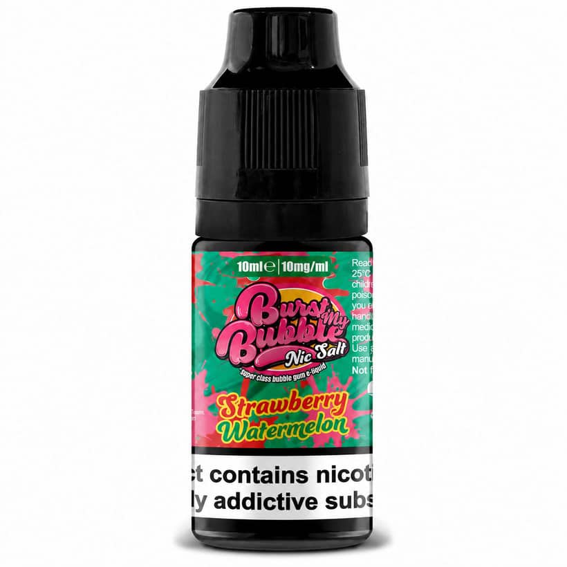 Burst My Bubble Strawberry Watermelon Nic Salt 10ml E-Liquid – £0.49