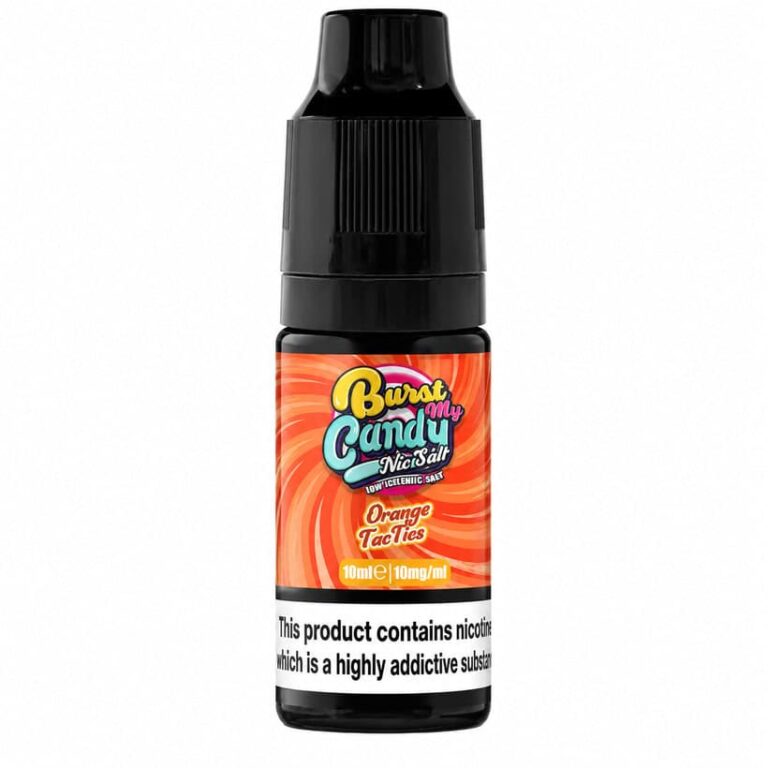Burst My Candy Orange Tac Tics Nic Salt 10ml E-Liquid – £0.49