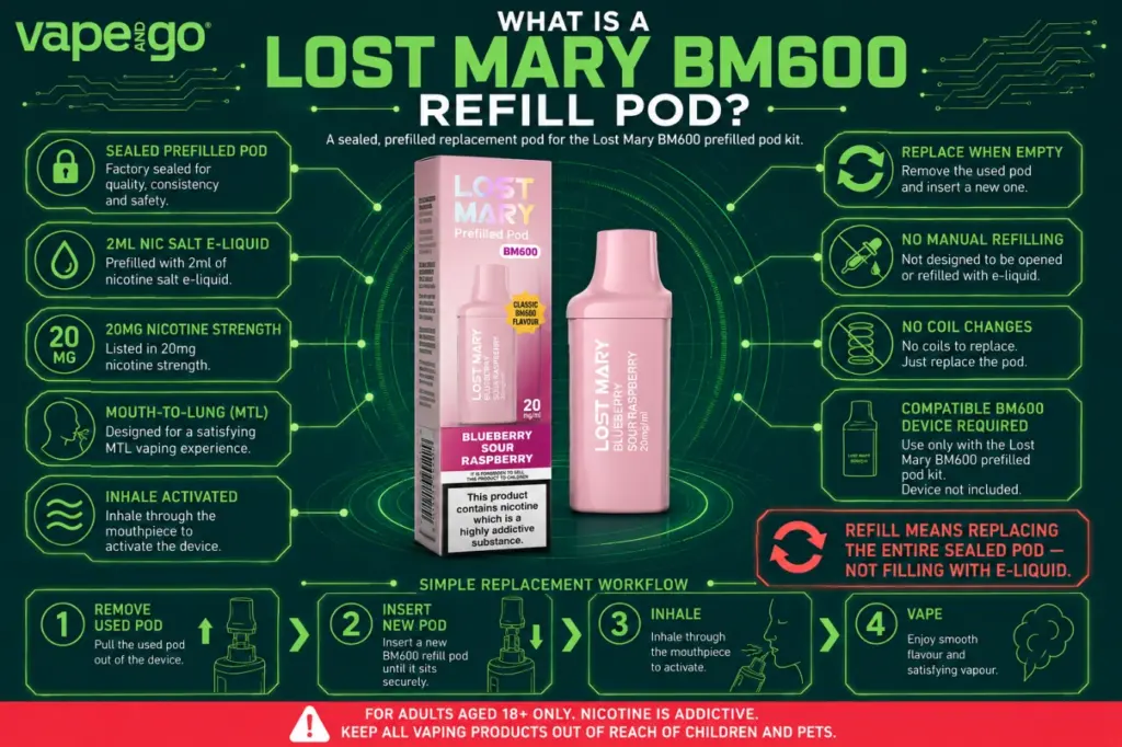 Lost Mary BM600 Prefilled Pods – £3.89