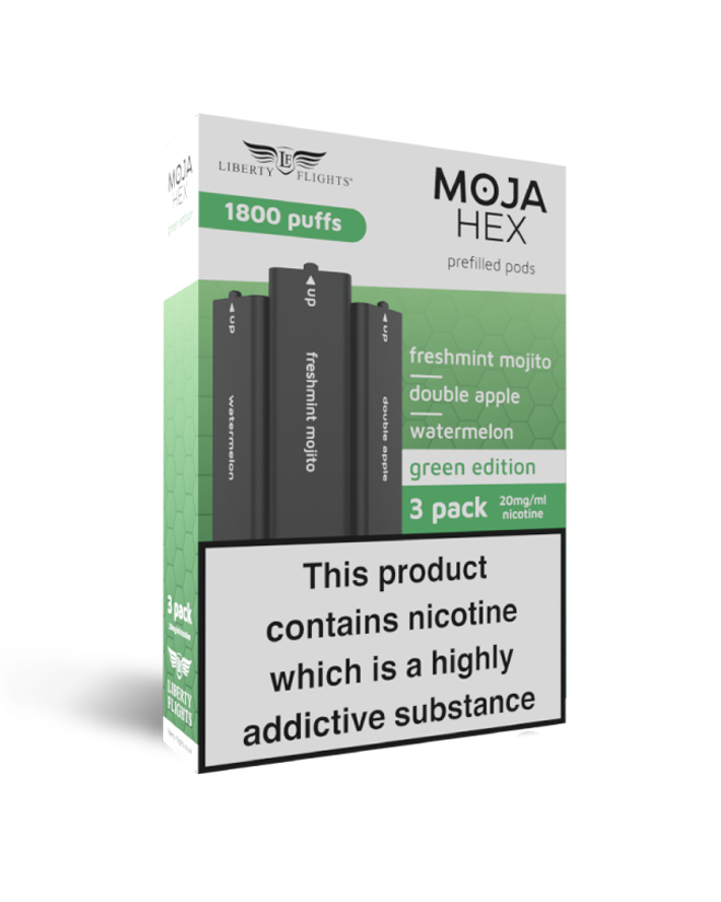 New Moja Hex Green Edition Refill Pods (x3) – £1.50