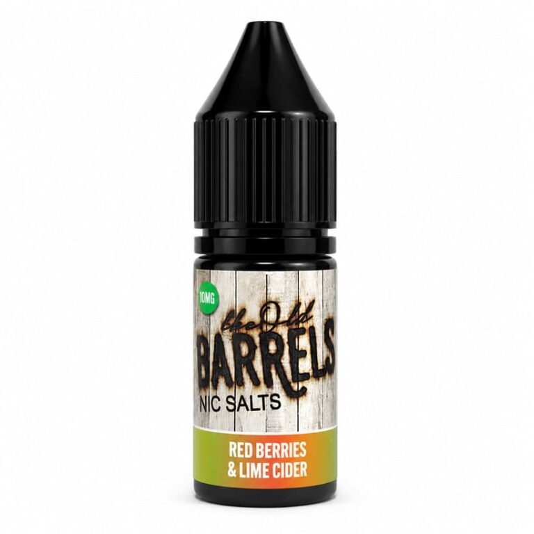 The Old Barrels Red Berries Lime Cider Nic Salt 10ml – £0.49