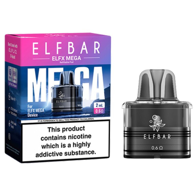 New Elfx Mega XL Side Fill Replacement Pod By Elf Bar – £3.95