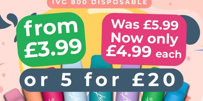 IVG 800 Disposable Vape – £4.99