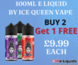 Ice Queen Vape 100ml Shortfill E Liquid – £9.99