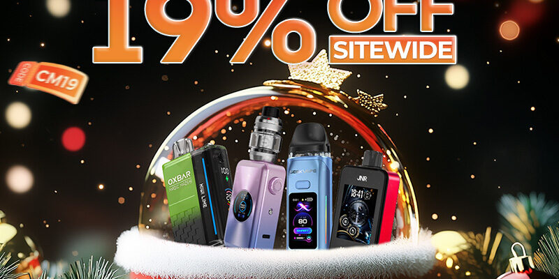19% OFF Sitewide for Christmas Vape Sale