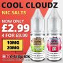 Cool Cloudz Salts E-Liquid 4x 10ml Bundle – £9.99