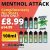 Menthol Attack 100ml Short Fill E-Liquid – £8.99 
