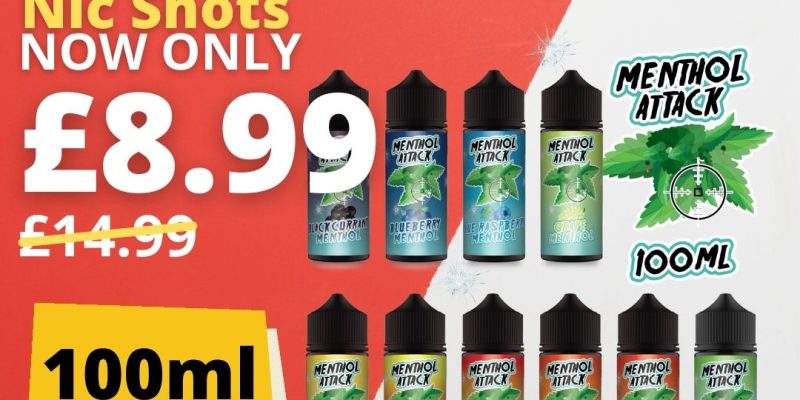 Menthol Attack 100ml Short Fill E-Liquid – £8.99 