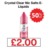 Crystal Clear Nic Salts E-Liquids – £2.00