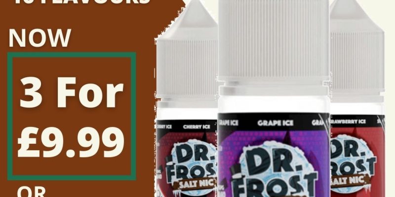 Dr Frost 3x 10ml Nic Salts – £9.99