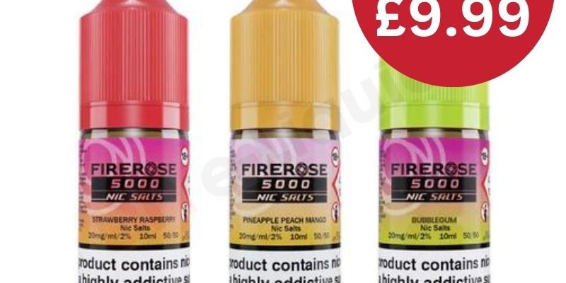 ELUX Firerose 5000 3 x 10ml Nic Salts – £9.99