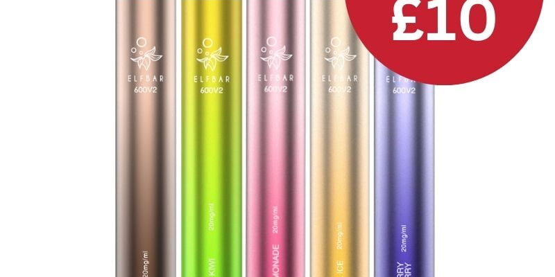 Elf Bar V2 600 Mesh Coil 3 Pack Disposable Vape Kit – £10.00