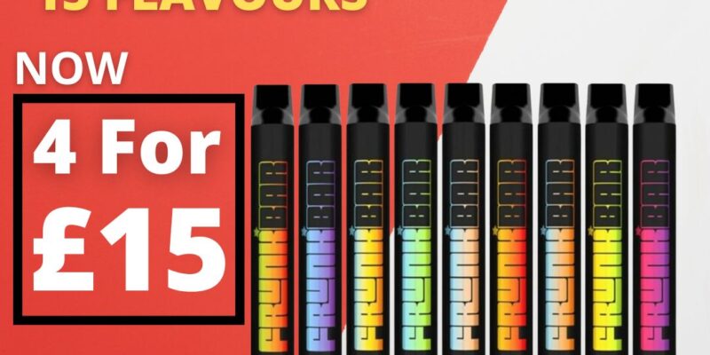 Frunk Bar 800 Puffs 4 Pack Disposable Kit – £15.00