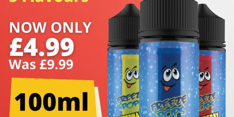 Freeze Pops 100ml Shortfill E Liquid – £4.99