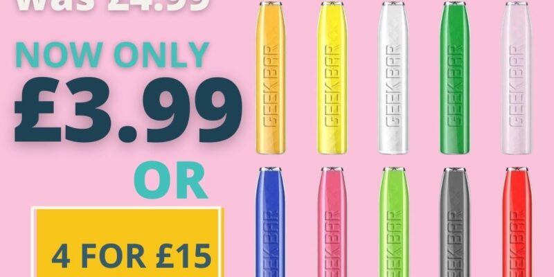 GEEK BAR 4 Pack Disposable Pod – £15.00