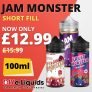Jam Monster 100ml Shortfill E Liquid – £12.99
