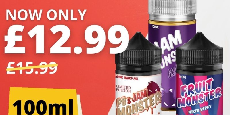 Jam Monster 100ml Shortfill E Liquid – £12.99