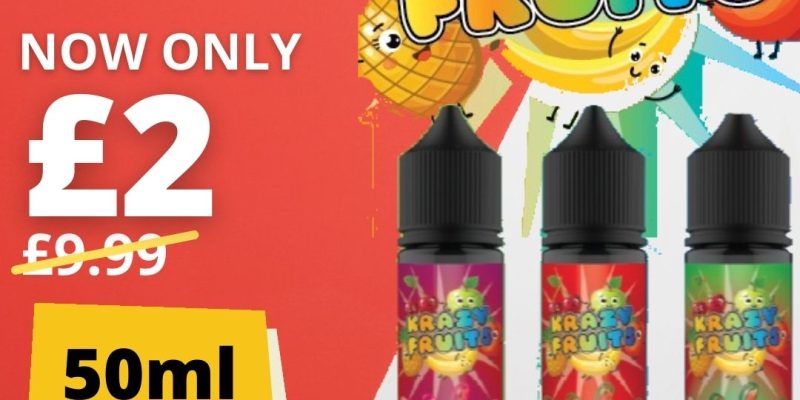 Krazy Fruits 50ml Shortfill E Liquid – £2.00