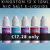 Kingston 12 x 10ml Nic Salt E-Liquids – £17.28