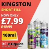 Kingston 100ml Shortfill E Liquid – £7.99
