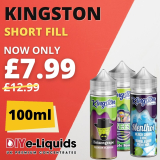 Kingston 100ml Shortfill E Liquid – £7.99