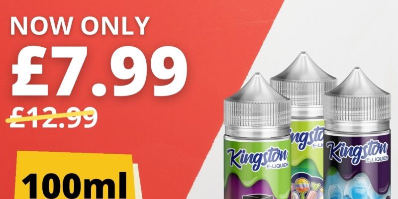 Kingston 100ml Shortfill E Liquid – £7.99