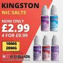 Kingston E-Liquid Salts 4x 10ml Bundle – £9.99