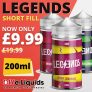Legends 200ml Shortfill E Liquid – £9.99