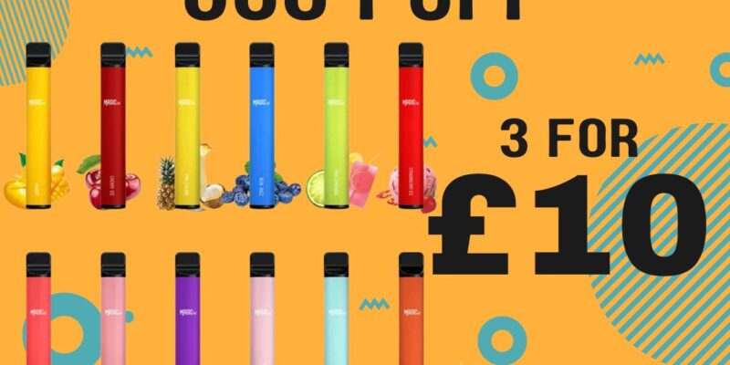Magic Vape Bar 600 Puff 3 Pack – £10.00