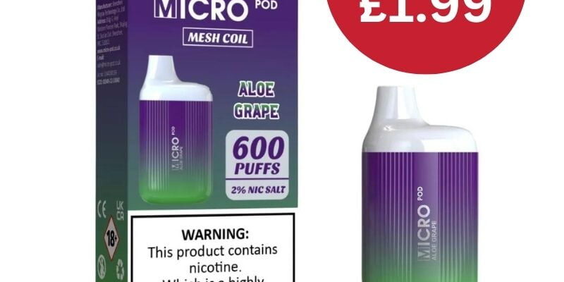 Micro Pod 600 Puff Disposable Vape Kit – £1.99