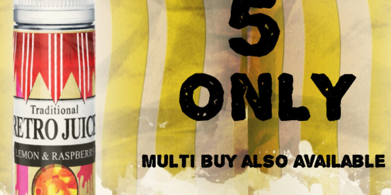 Retro Lemon Raspberry 50ml E Liquid Shortfill – £5.00