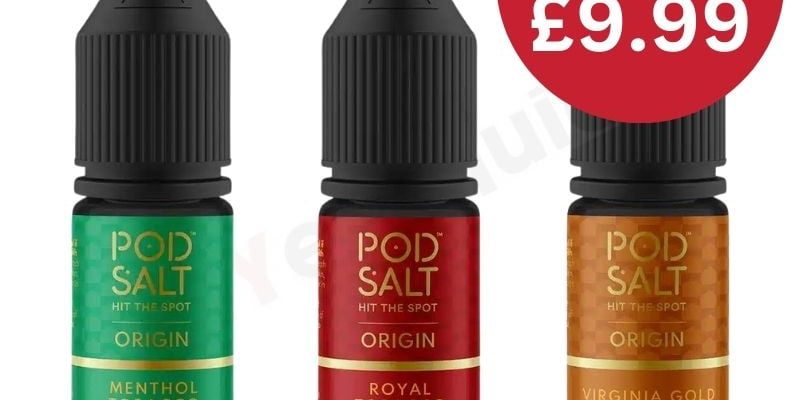 Origin Salts E Liquid By Pod Salt 3x 10ml – £9.99