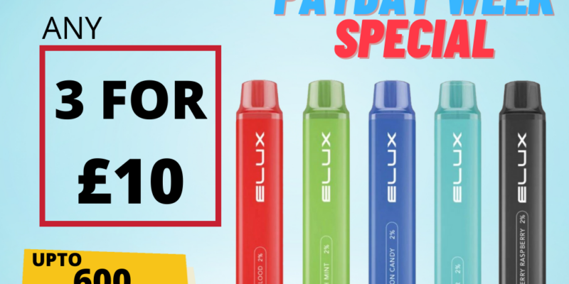 Elux Legend Mini 3 Pack Disposable Vape – £10.00