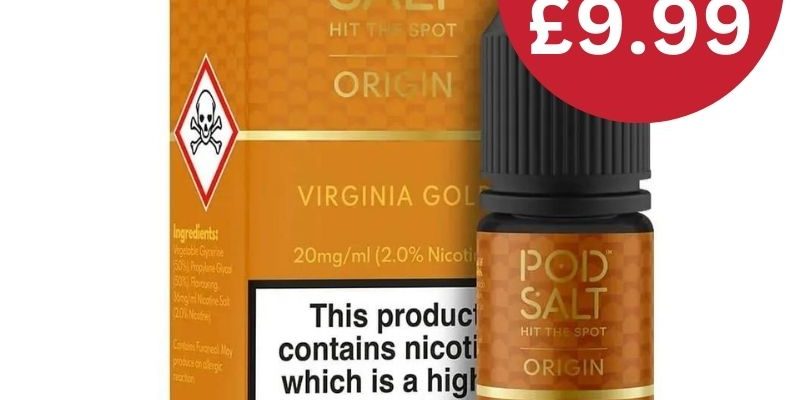 Origin Pod Salt 3x 10ml Nic Salts bottles – £9.99