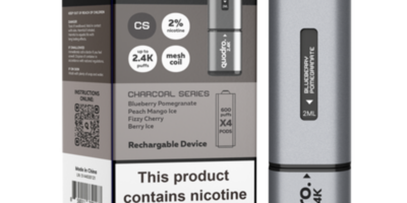 Quadro 2.4K Device Charcoal Series 20mg £8.00