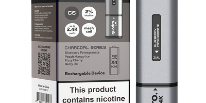 Quadro 2.4K Device Charcoal Series 20mg £8.00