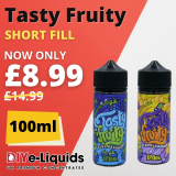 Tasty Fruity 100ml Shortfill E Liquid – £8.99