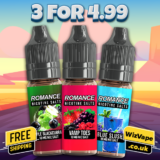 Romance Premium E Liquid Salts 3x 10ml – £4.99