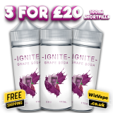 Ignite Grape Soda 3x 100ml E Liquid Shortfill – £20.00